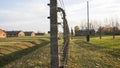 AUSCHWITZ, POLAND. Barracks in Auschwitz IIÃ¢â¬âBirkenau concentration camp